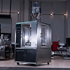 Fotografias da Envasadora Rotativa com Aplicadora de Tampas por Pressão para Frascos Personalizados de Gel para Unhas CAFM NGB R.