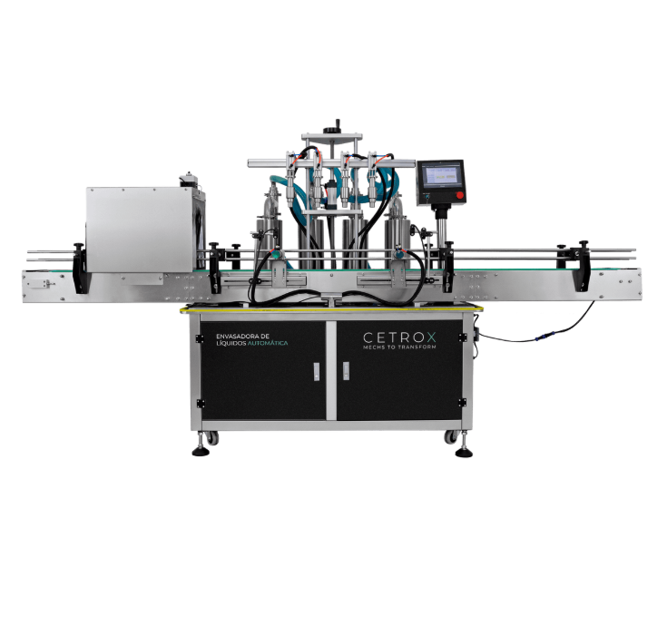 Fotografias de uma Envasadora de Líquidos, uma Seladora de Indução e um Datador da Cetro indicados para a produção de lácteos.