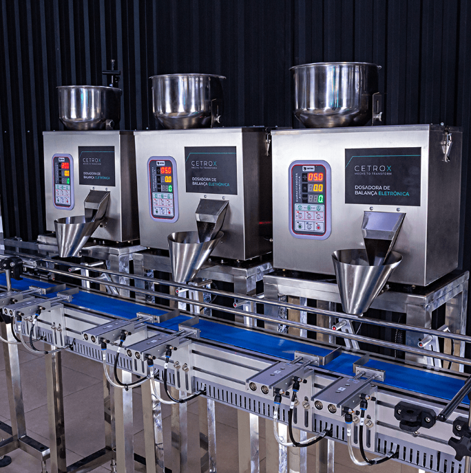 Dosadora e Seladora Automática de Copos com 5 Estações de Dosagem para Grãos e Pós CADM VA2-100 W3-100.