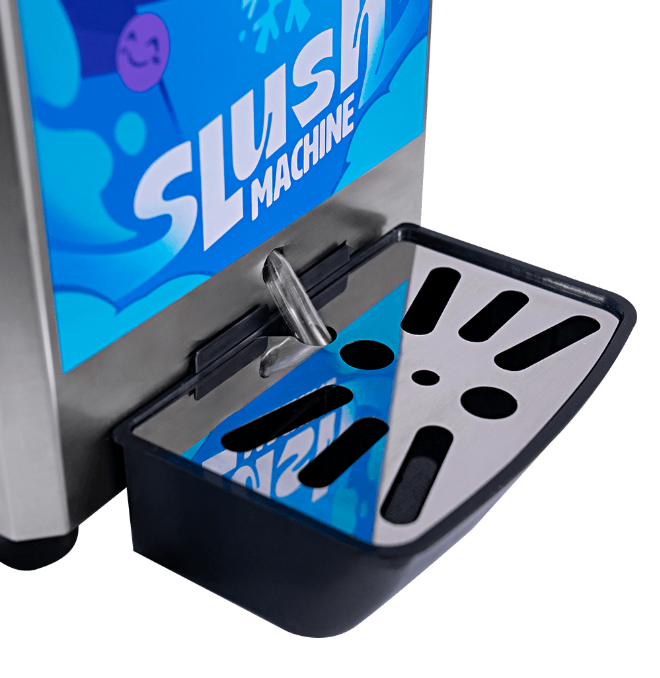 Fotografias dos dois modelos de Máquinas de Raspadinha e Bebidas Congeladas Slush da Cetro Duty.